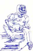 Old man, Panama, Ink