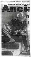 Old man, Panama, Newspaper Clipping
