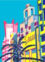 Collins Avenue Deco Scape (Prints Only)