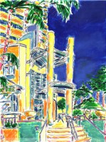 Starbucks, Ocean Dr 12x16 / 2002